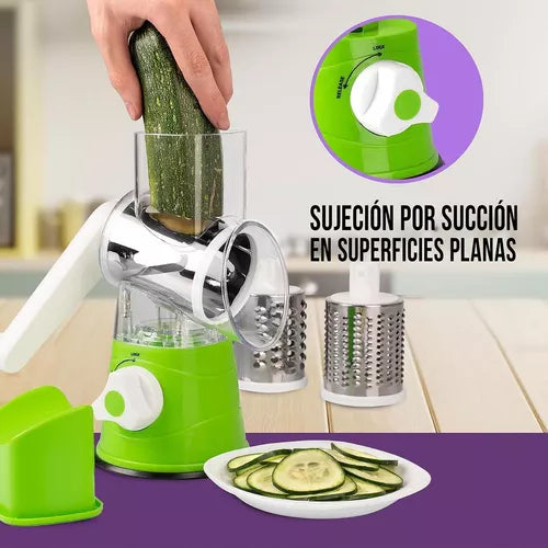 MOLINO RAYADOR TIPO TAMBOR DE FRUTAS Y VERDURAS CON VENTOSA DE SUCCION