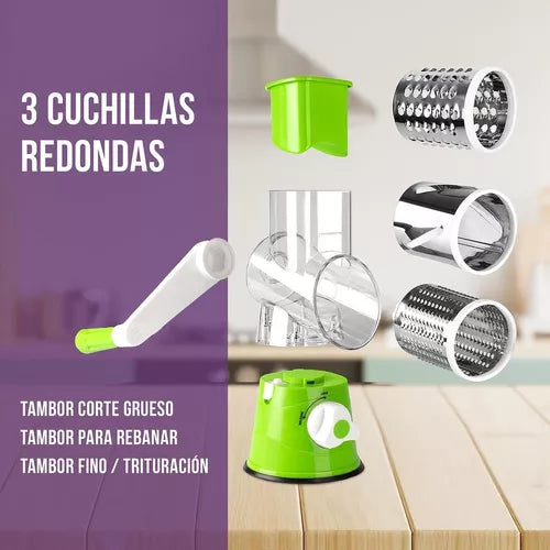 MOLINO RAYADOR TIPO TAMBOR DE FRUTAS Y VERDURAS CON VENTOSA DE SUCCION