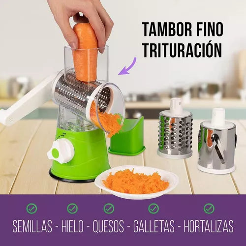 MOLINO RAYADOR TIPO TAMBOR DE FRUTAS Y VERDURAS CON VENTOSA DE SUCCION