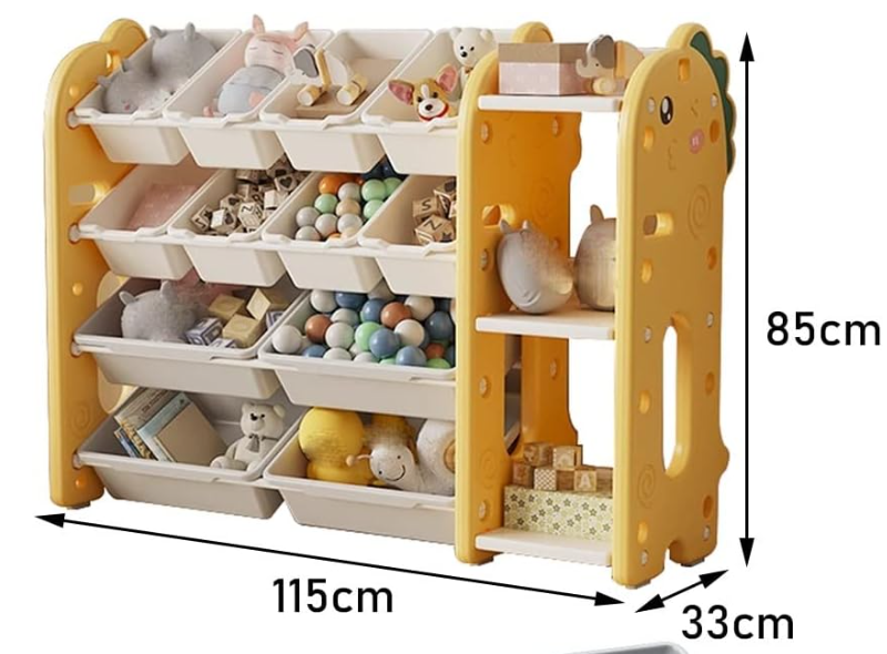 Organizador Juguetes 3 Niveles Multiusos Estantería Plástico