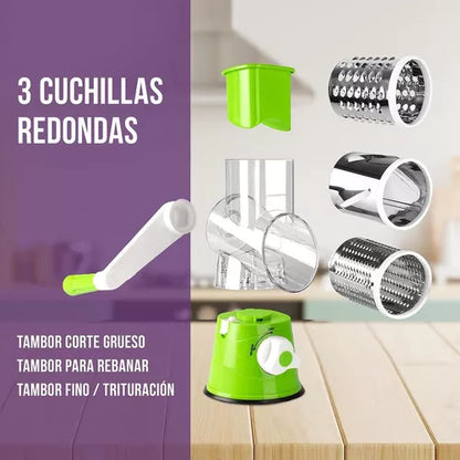 MOLINO RAYADOR TIPO TAMBOR DE FRUTAS Y VERDURAS CON VENTOSA DE SUCCION